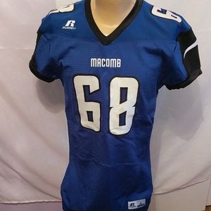 Russell L Blitz Football Jersey Macomb 68 Blue